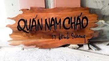Bảng hiệu gỗ quán ăn giá tốt tại Bình Dương